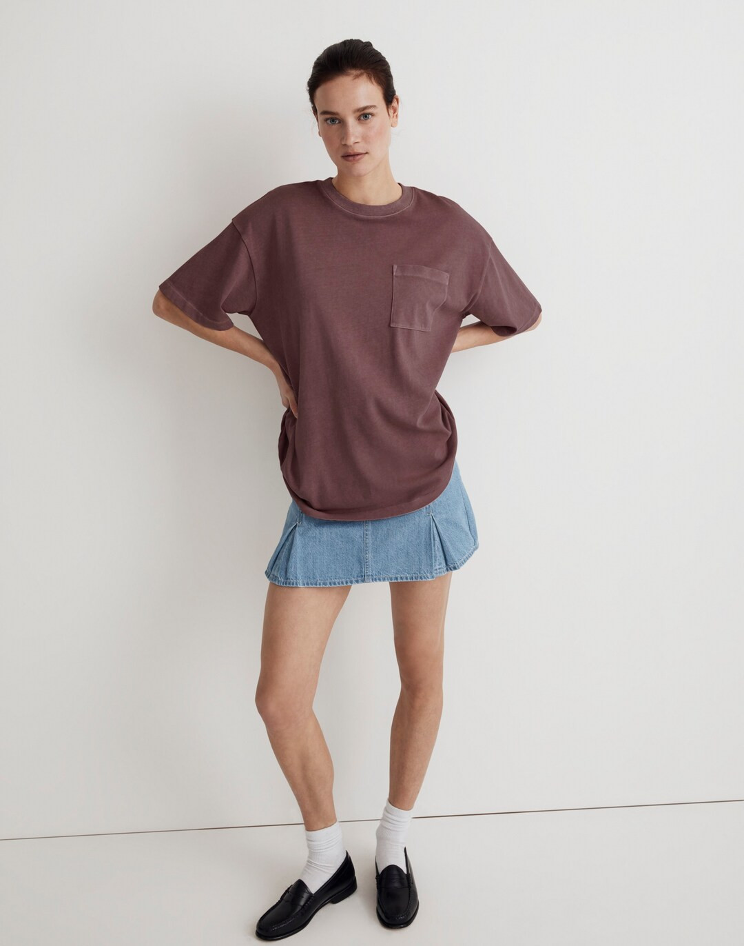 Garment-Dyed Oversized Pocket Tee | Madewell