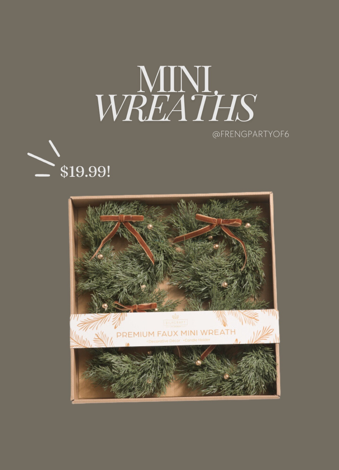 The cutest mini wreaths! 8 for $20! Christmas decor, holiday decor 

#LTKSaleAlert #LTKHoliday #LTKHome