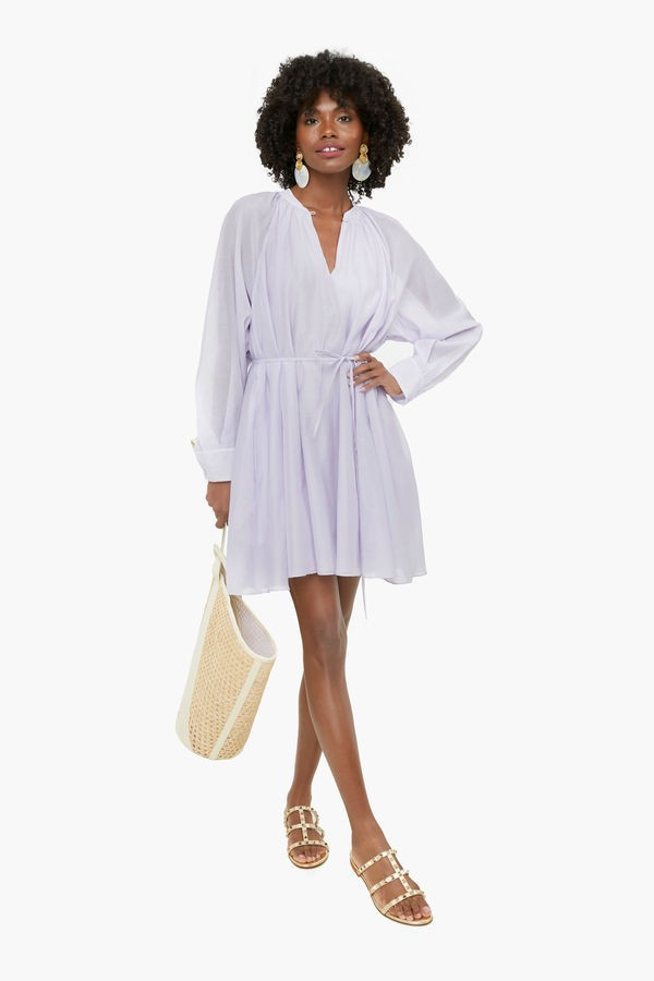 Wisteria Long Sleeve Silk Cotton Dress | Tuckernuck (US)