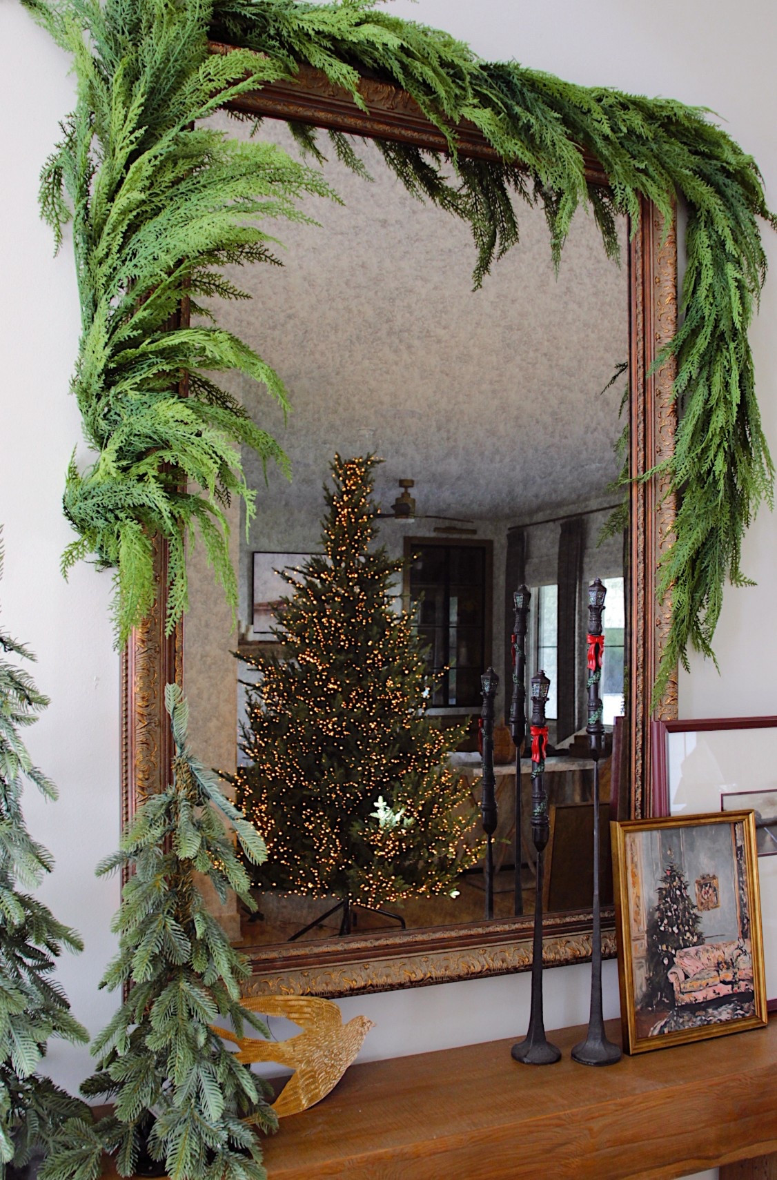 Holiday finds for your entryway! Christmas garland and Christmas candles #terrainpartner 

#LTKHome #LTKSeasonal #LTKStyleTip