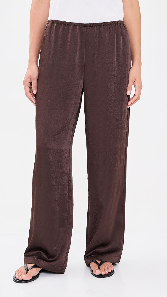 Easy Pull On Satin Pants | Shopbop