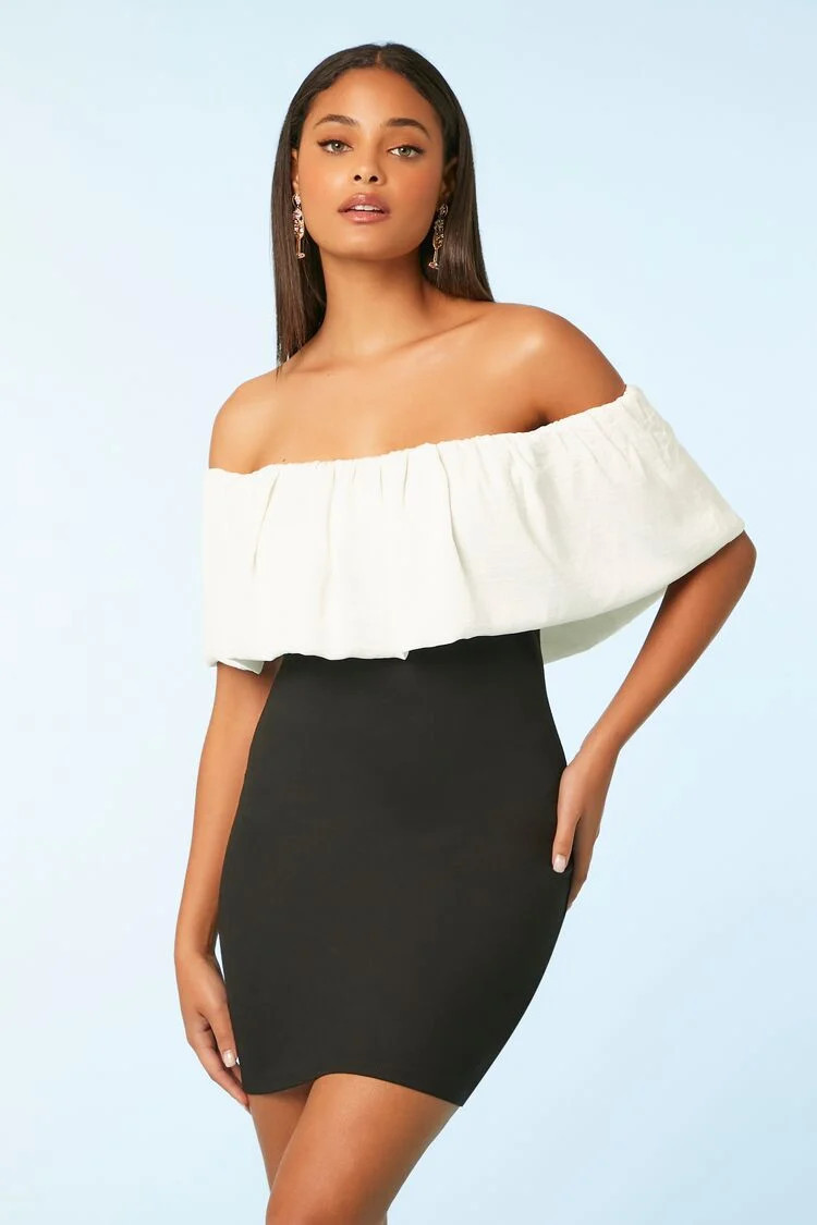 Colorblock Off-the-Shoulder Dress | Forever 21 | Forever 21 (US)