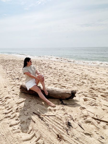 Simple neutral linen short and sweater top beach outfit 

#LTKstyletip #LTKunder50 #LTKFind