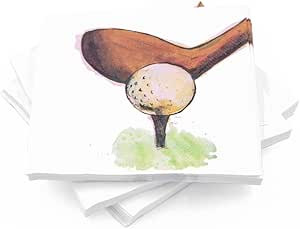 30 Pk,"Golf" Retro Cocktail 3-Ply Paper Party Napkins for Golf Lovers, Athletes, Father's Day and... | Amazon (US)