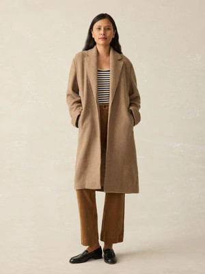 The Atlantic Knit Coat - Cappuccino | Faherty