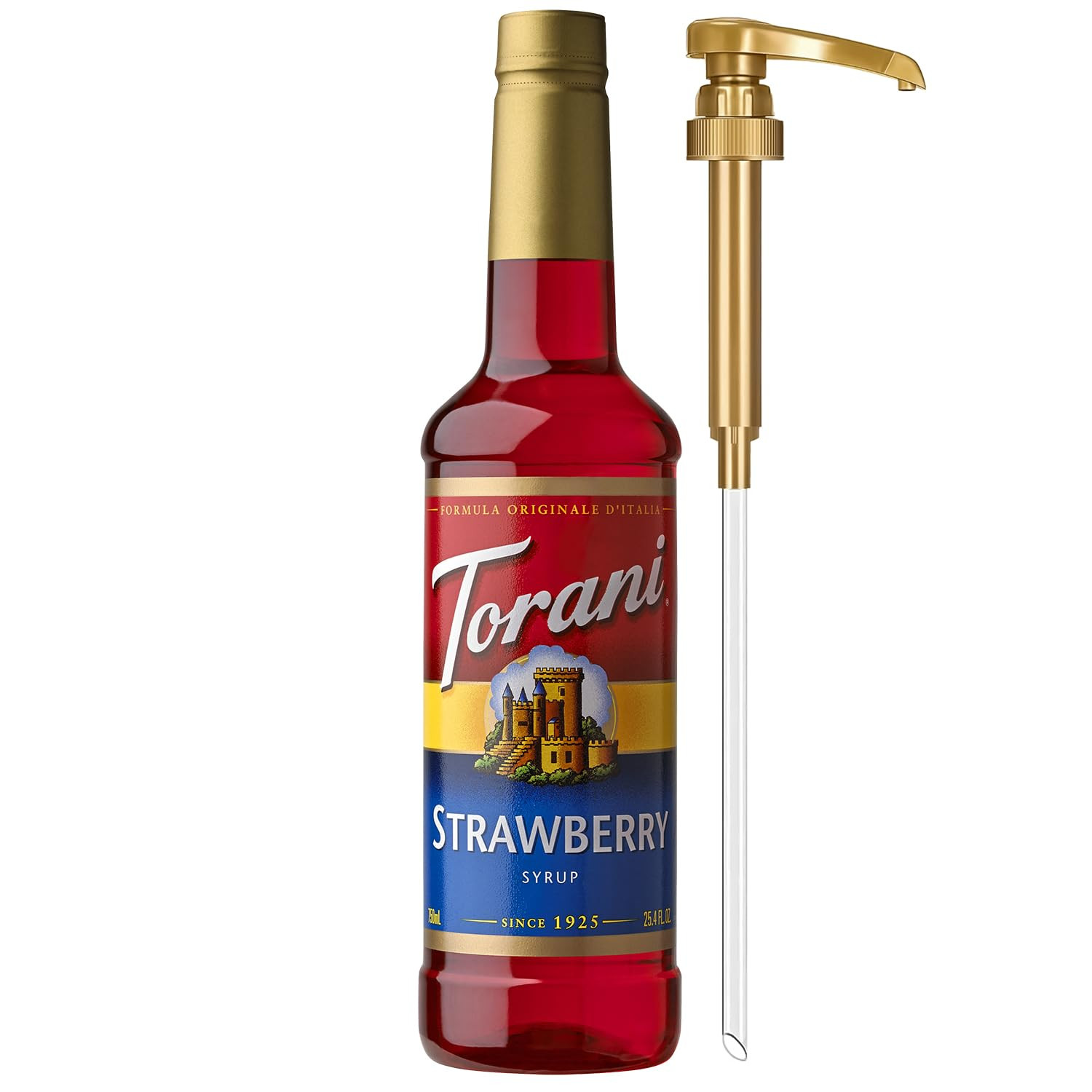 Torani Strawberry Syrup for Drinks, Flavoring for Iced Tea, Lemonade, and Sodas, Pump Included, 2... | Amazon (US)
