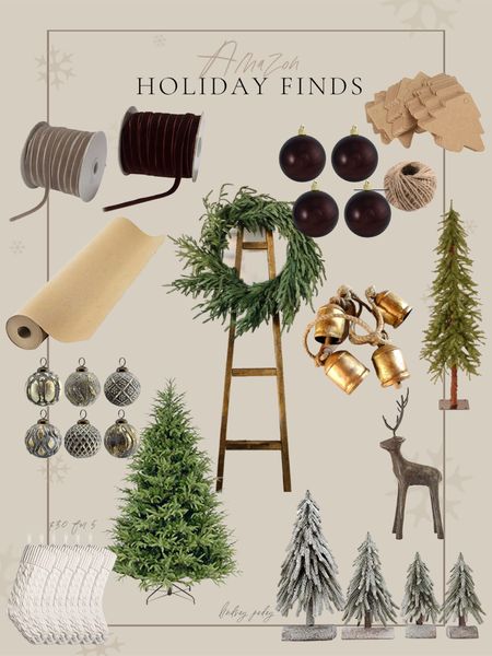 Amazon Holiday home finds 

Christmas decor , Christmas tree , noble fir , pencil tree , vintage ornaments , brown paper , velvet ribbon , ornaments , tabletop trees , stockings , affordable decor 

#LTKHoliday #LTKhome #LTKSeasonal