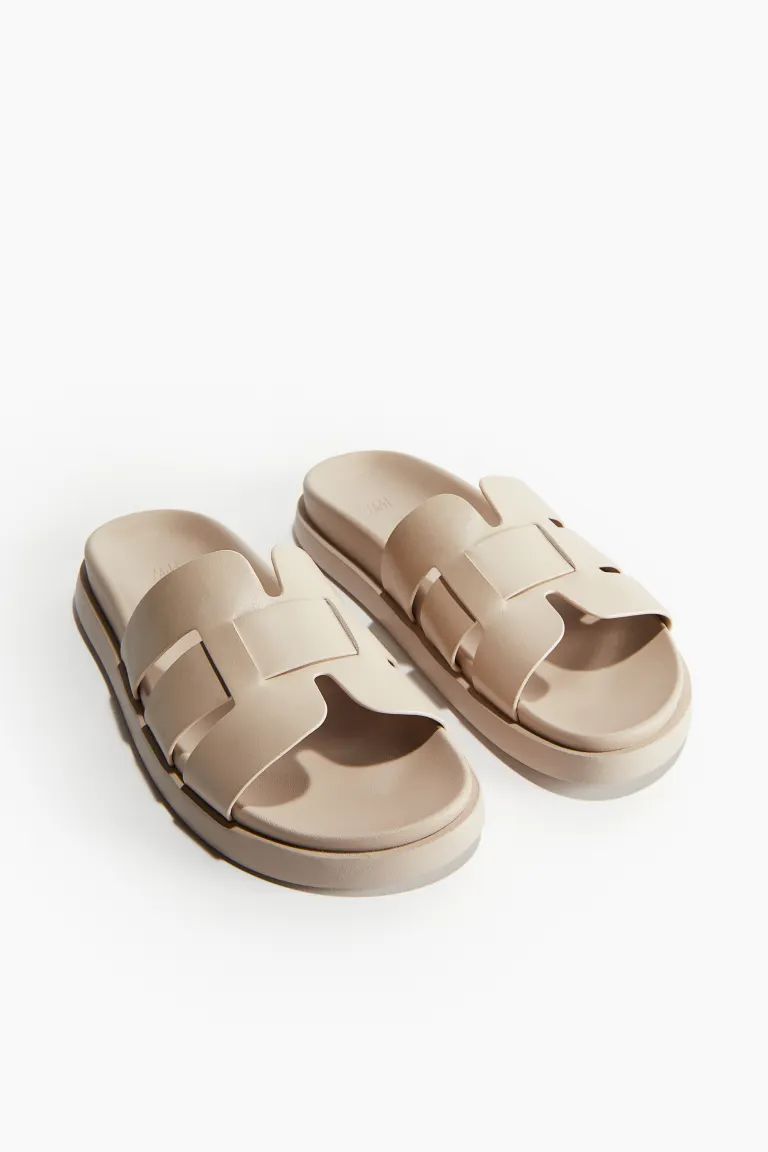 Slides - Dark brown - Ladies | H&M US | H&M (US + CA)