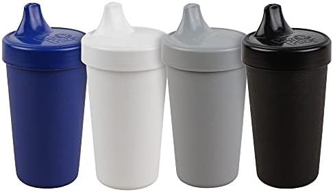 RE-PLAY Made in USA 10 oz. No Spill Sippy Cups for Baby, Toddler, & Child Feeding in Black, Grey, Na | Amazon (US)