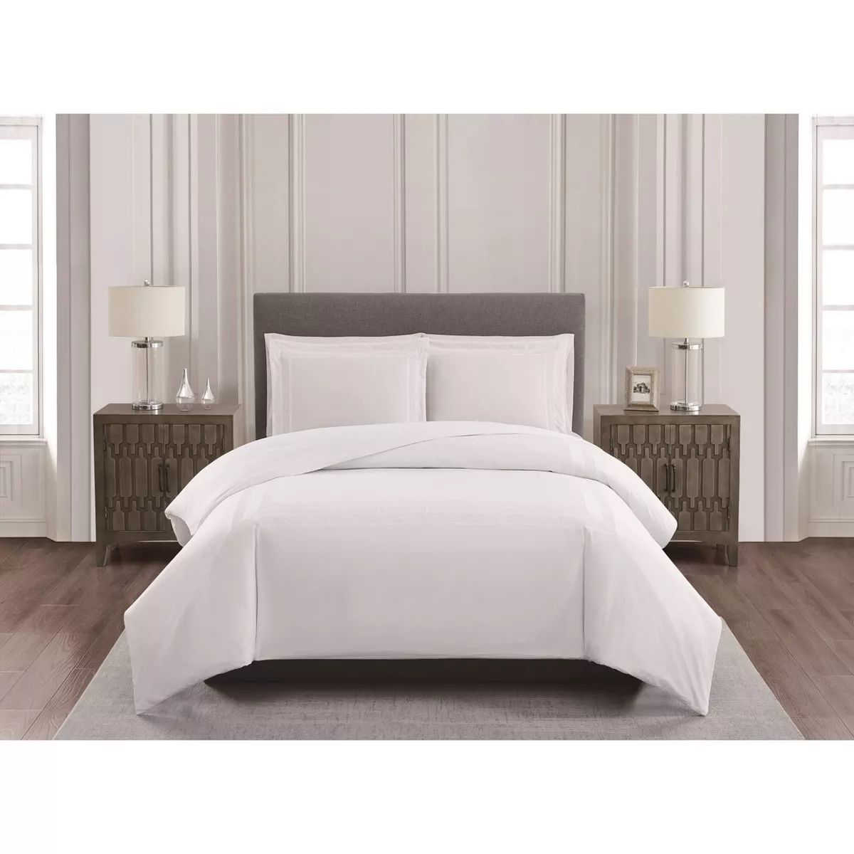 3pc King/California King Bristol Embroidered Comforter Set White - Charisma | Target