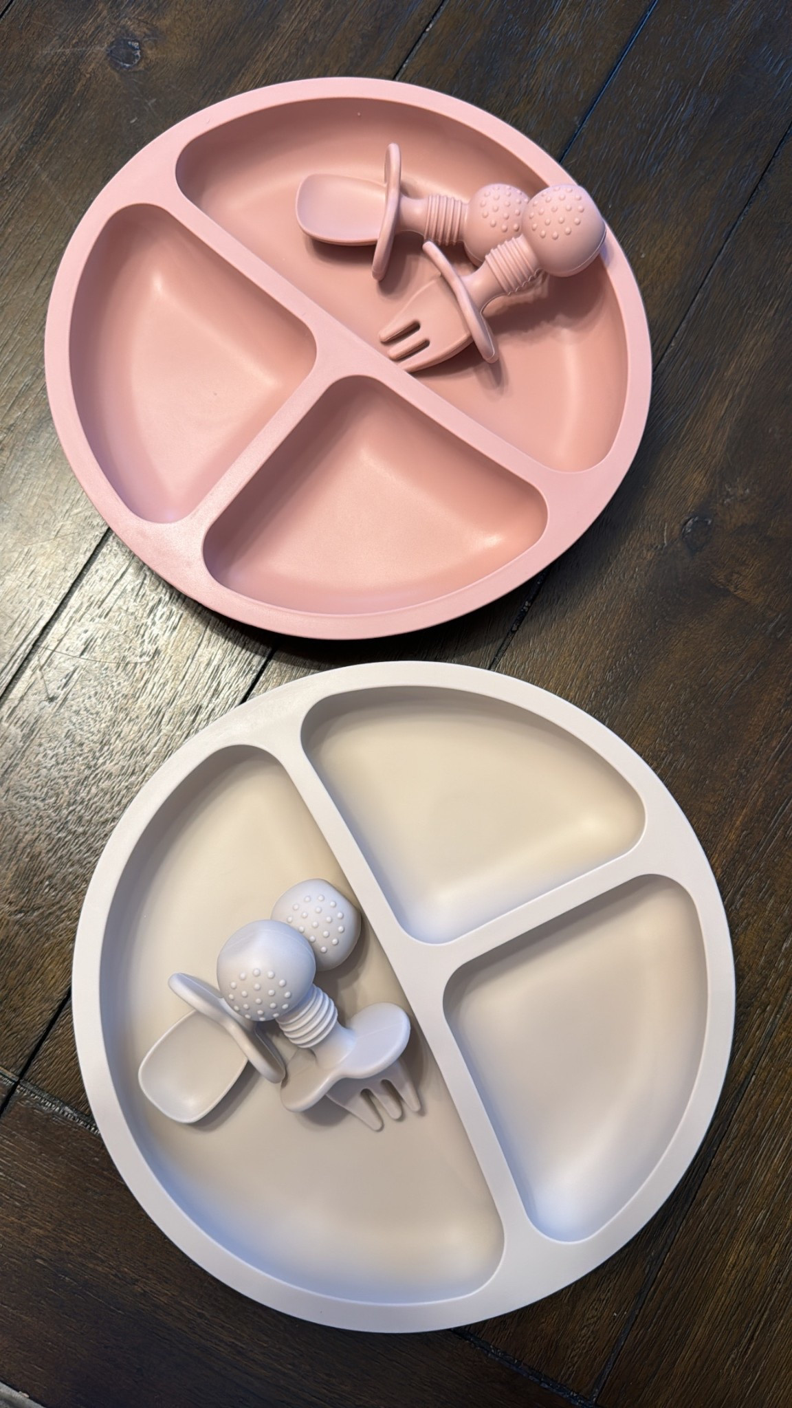 We just got these plates with matching utensils for the girls off of Amazon! They have suction cups on the bottom, and they are dishwasher safe.
Amazon find / Baby must-have / Baby led weaning / Starting solids 


#LTKFamily #LTKKids #LTKBaby