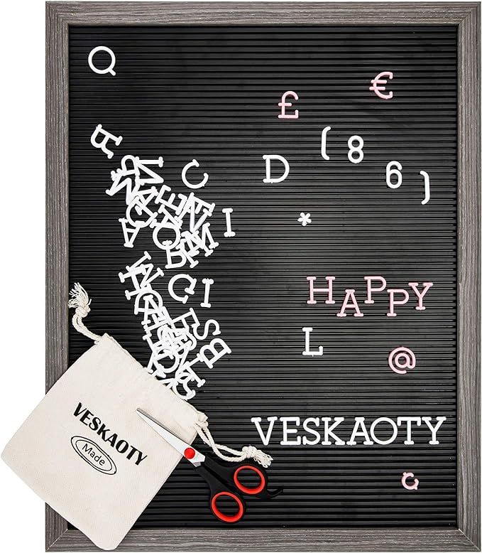 Plastic Letter Board with 376 Letters, Numbers & Symbols - 16 x 20 inch Changeable Message Board ... | Amazon (US)