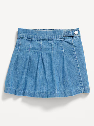 High-Waisted Pleated Jean Skort for Toddler Girls | Old Navy (US)