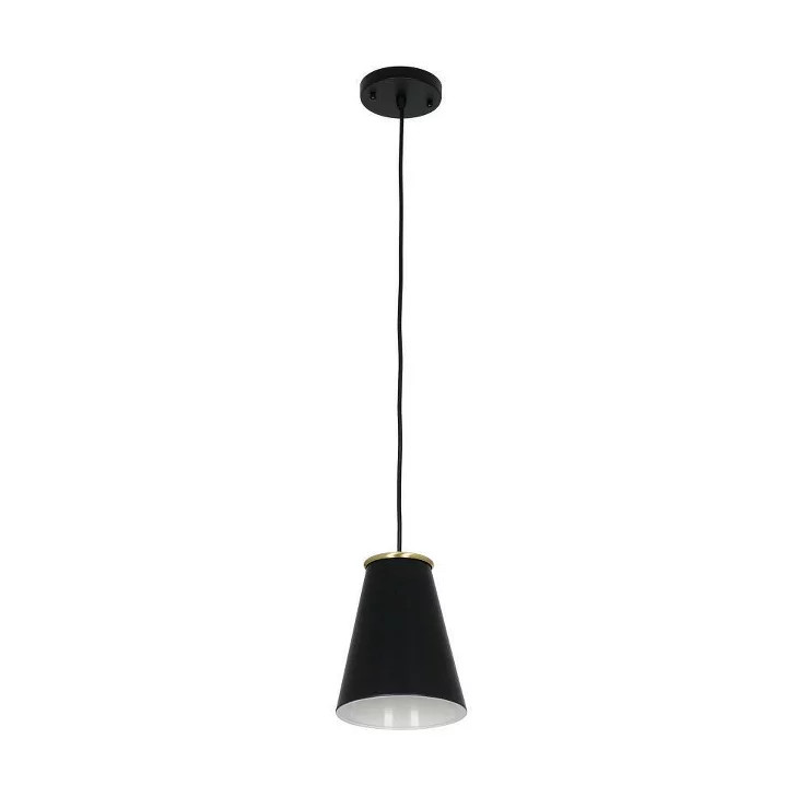 10.38" Metal Pendant Ceiling Light Black - Cresswell Lighting | Target