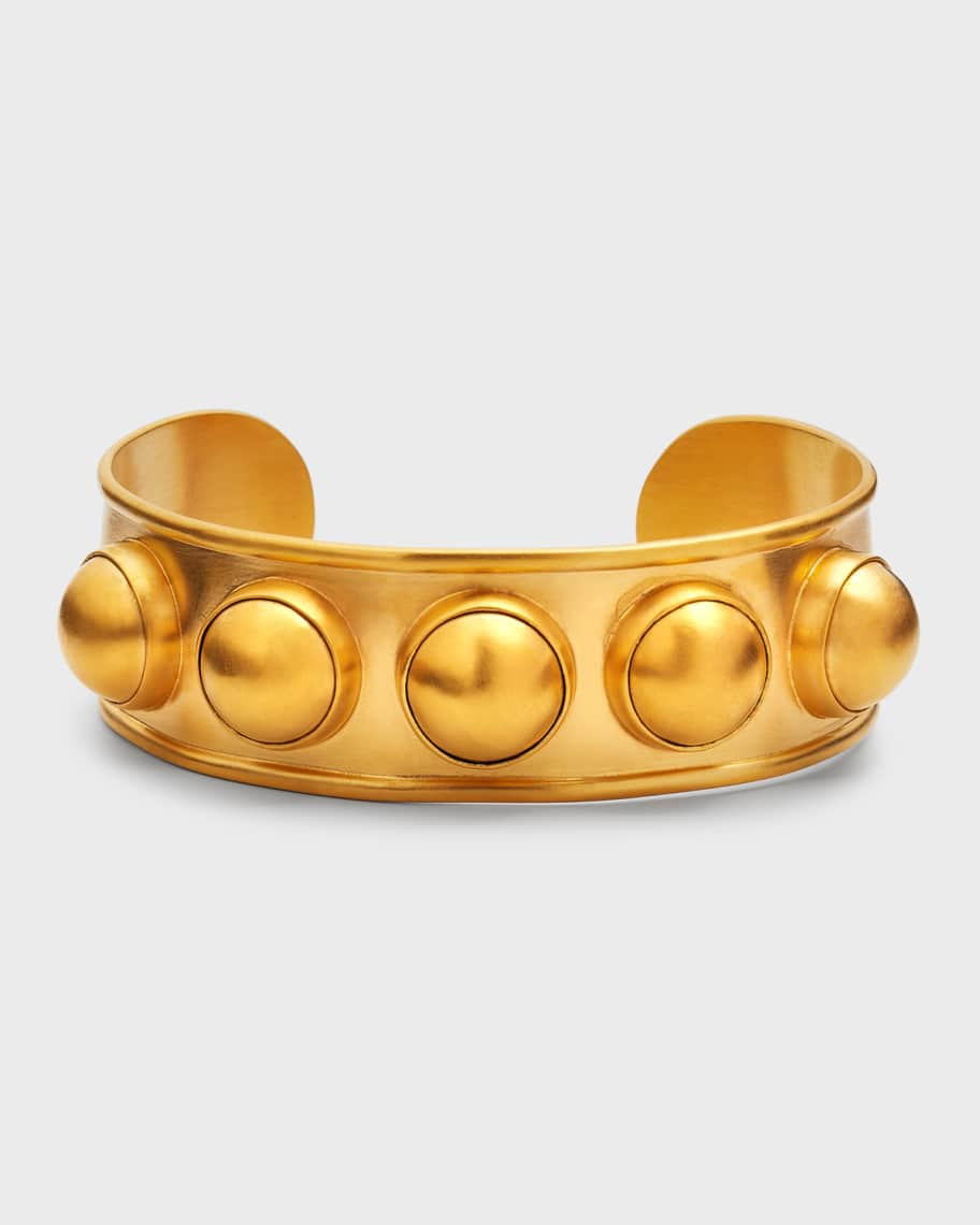Dina Mackney Large Gold Dot Thick Cuff | Neiman Marcus