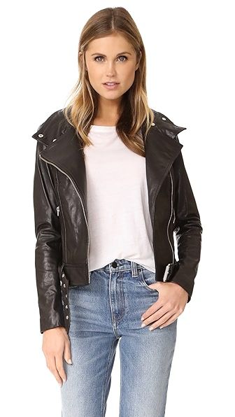 Mackage Hania Washed Leather Jacket | Shopbop
