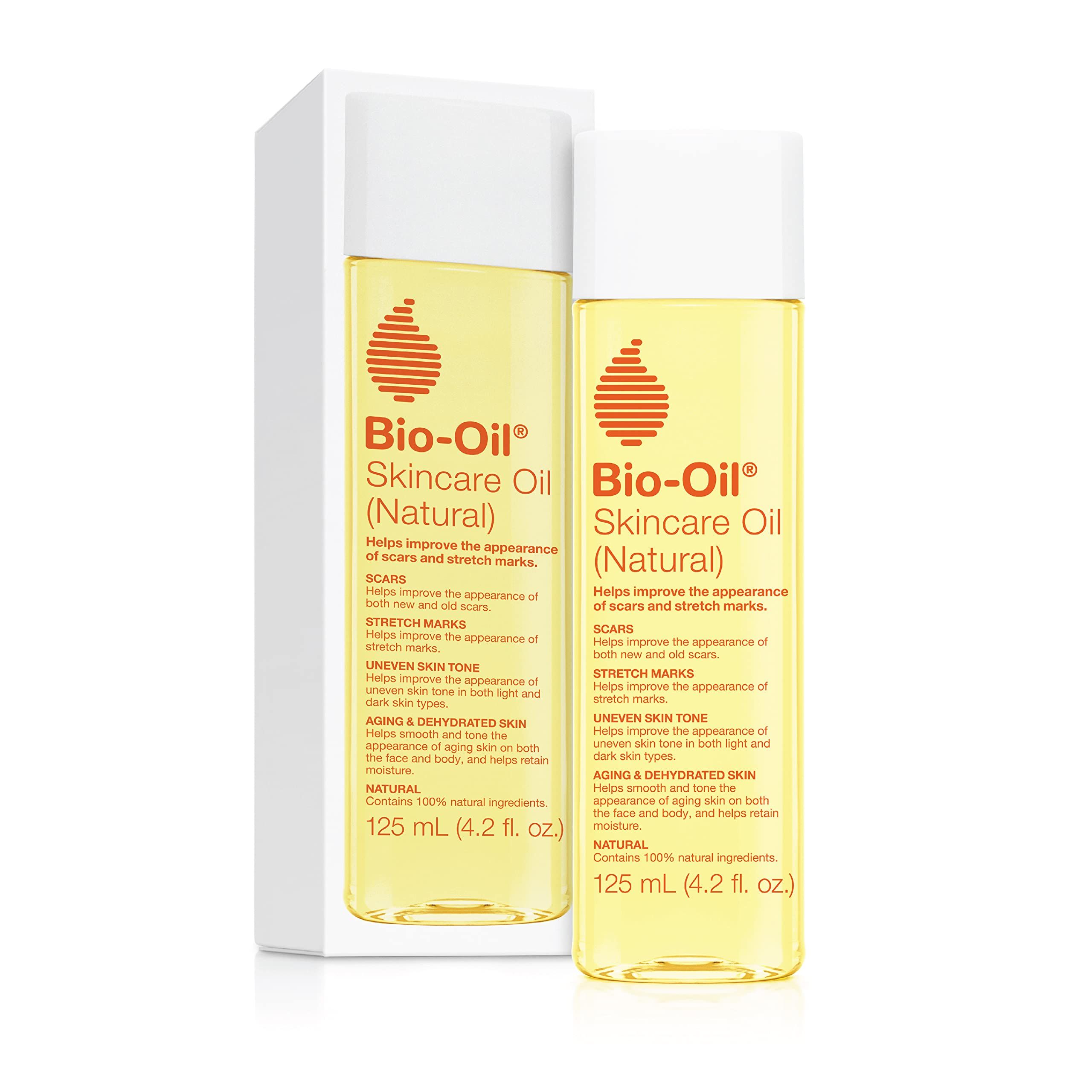 Bio-Oil Skincare Oil (Natural) for Scars and Stretchmarks with Organic Jojoba Oil and Vitamin E, Fac | Amazon (US)