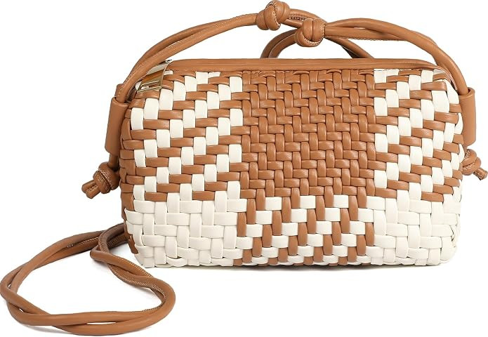 Small Purses for Women Crossbody bag,Woven Handmade Clutch Shoulderbag Handbag, Zipper Closure | Amazon (US)