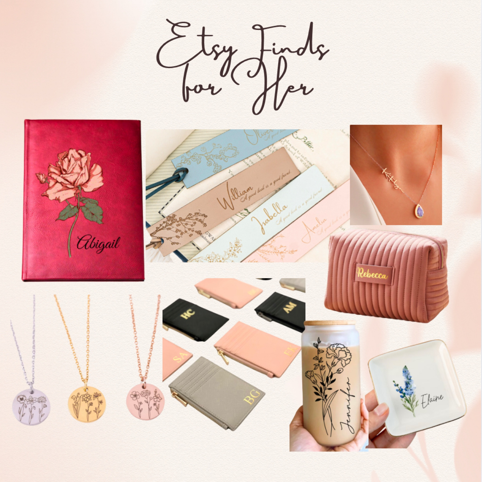 Etsy finds for her
Gift guide 
Travel
Christmas 
Holiday 
Birthday
Sale alert 
Daughter
Mom
In-laws 
Grandma 
Bridesmaids
Bride
Gifts 
Beauty
Makeup
Jewelry 


#LTKSaleAlert #LTKBeauty #LTKGiftGuide