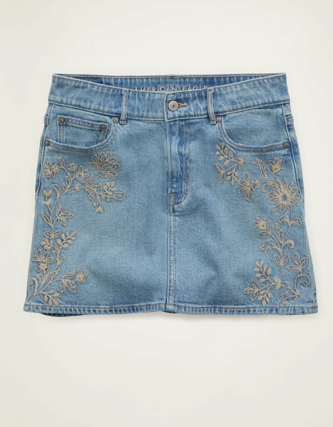 AE Stretch High-Waisted Perfect Mini Skirt | American Eagle Outfitters (US & CA)