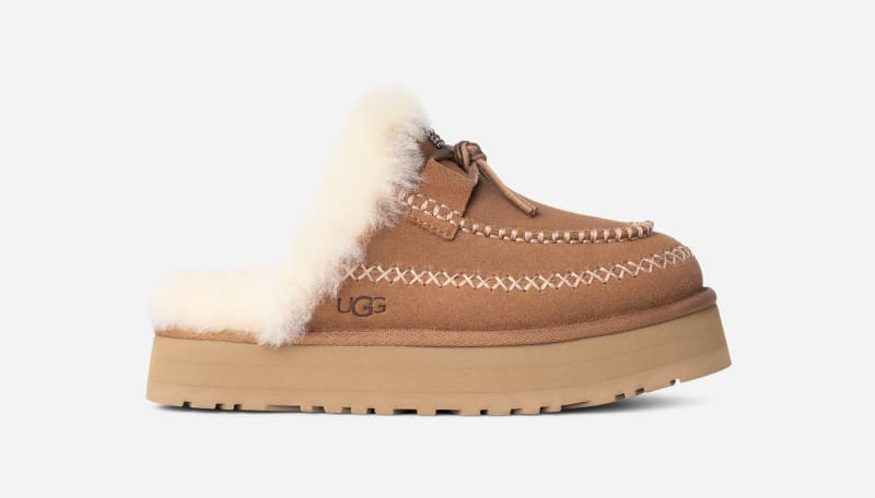 UGG® Women's Disquette Alpine Sheepskin Slippers in Chestnut, Size 5 | UGG (US)
