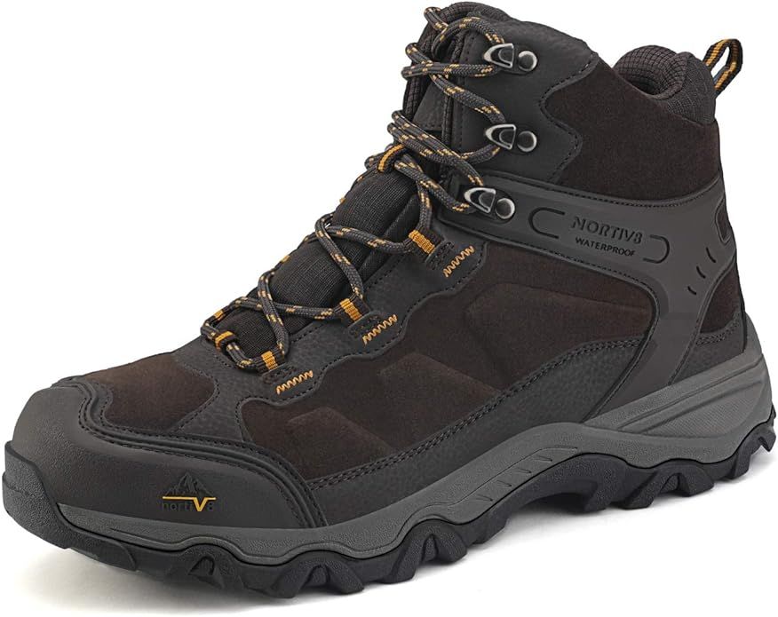 NORTIV 8 Men's Waterproof Hiking Boots Outdoor Mid Trekking Backpacking Mountaineering Shoes | Amazon (US)
