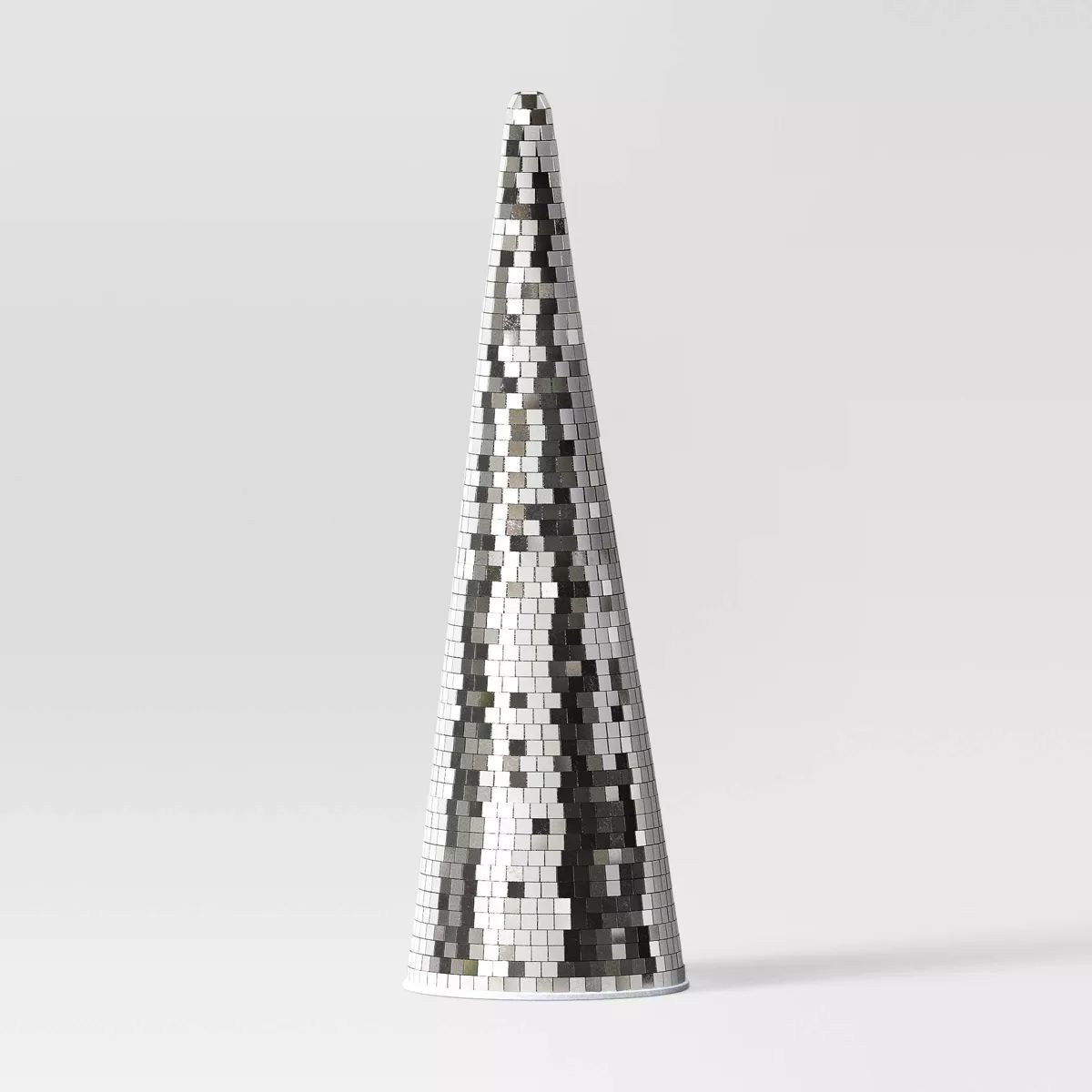 13.75" Mirrored Cone Christmas Tree Sculpture - Wondershop™ Silver | Target