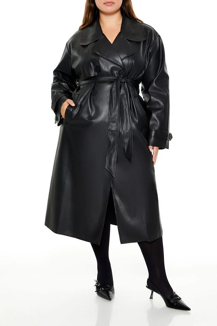 Plus Size Notched Trench Coat | Forever 21