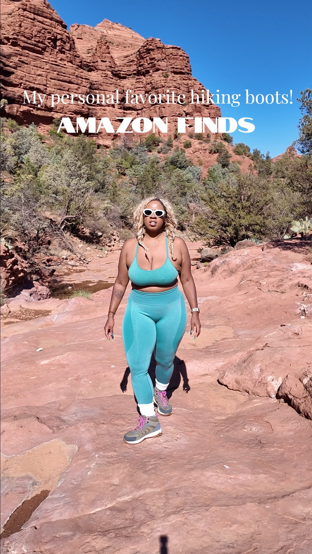 I recently wore these boots when I went hiking in Sedona, Arizona. They were perfect for the terrain. They’re super lightweight to pack and they are waterproof if the weather changes during your travels.

They are currently on sale for 15% off during Amazon Prime Days.

I’m wearing a size 10 womens 

#LTKSaleAlert #LTKTravel #LTKActive