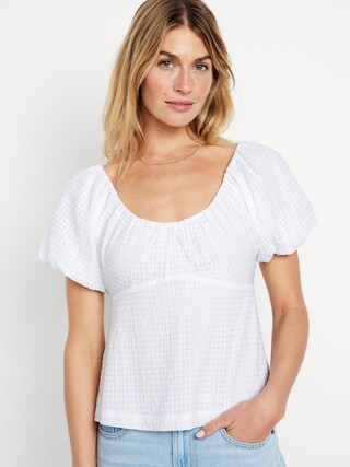 Waist-Defined V-Neck Top | Old Navy (US)