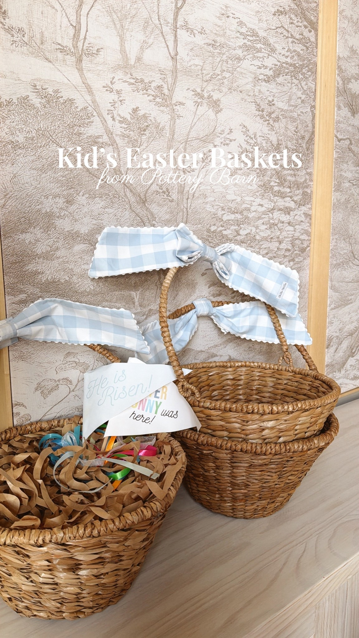 Just pulled out our Easter baskets for the boys- we’ve had these for several years and still love them! The baskets are from Pottery Barn Kids & the Velcro bows are old from Etsy (they’re no longer available but I linked very similar ones from the same seller!). PBK also has lots of cute liners/bows as well to go with the baskets. Linking similar Easter pennants too! 

#LTKmomlife #LTKKids #LTKSeasonal