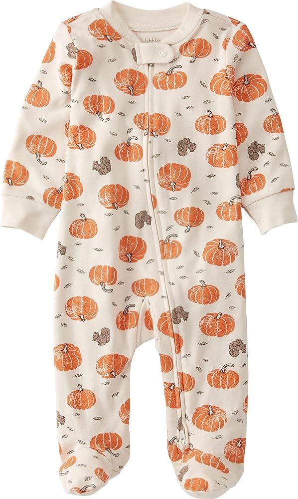 little planet by carter's Baby Organic Cotton Sleep and Play, Pumpkin Print, 6 Months | Amazon (US)