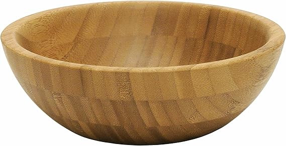 Lipper International Bamboo Wood Salad Bowl, Small, 7" Diameter x 2.25" Height, Single Bowl | Amazon (US)