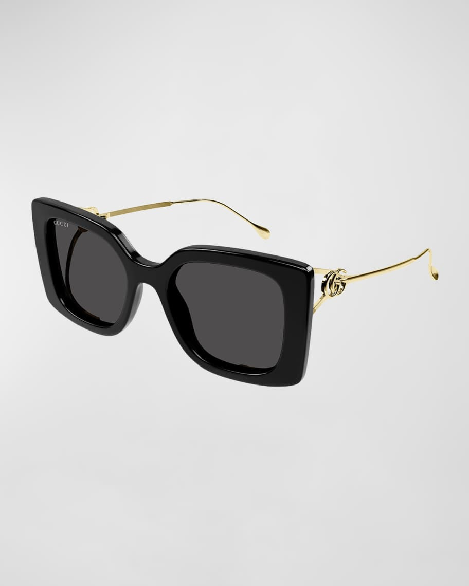Gucci GG Mixed-Media Butterfly Sunglasses | Neiman Marcus
