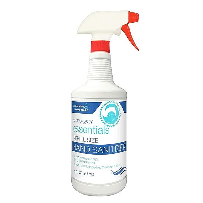 Antibacterial Hand Sanitizer Spray | 32 Oz Refill | Paraben Free Moisturizing Hand Sanitizer with... | Amazon (US)