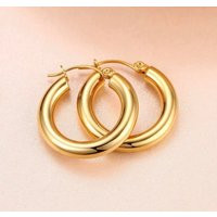 Gold Filled 20mm Hoops - By Gifts For Friendship -Gold Hoop Earrings Halsey Minimalistic | Etsy (US)