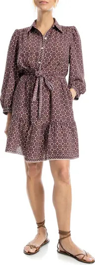 MAX STUDIO Long Sleeve Button Front Crepe Dress | Nordstromrack | Nordstrom Rack