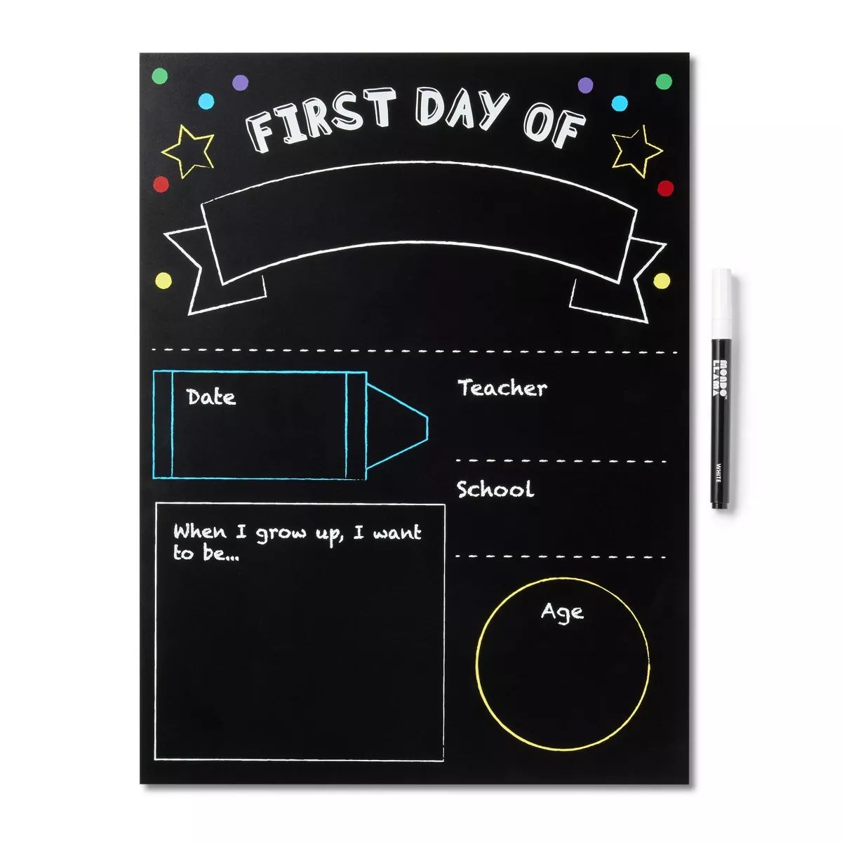 Reversible First & Last Day of School Sign Rectangle - Mondo Llama™ | Target