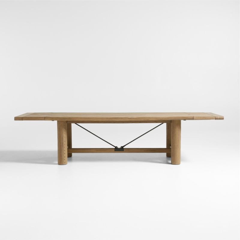 Breckenridge 100"-126" Weathered Rustic Oak Wood Extendable Dining Table | Crate & Barrel | Crate & Barrel