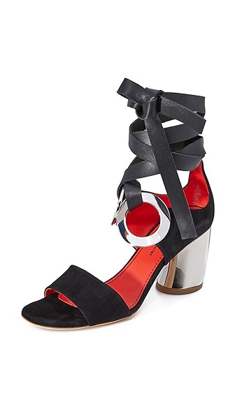 Proenza Schouler Block Heel Lace Up Sandals | Shopbop