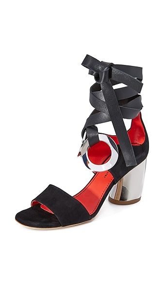 Proenza Schouler Block Heel Lace Up Sandals | Shopbop