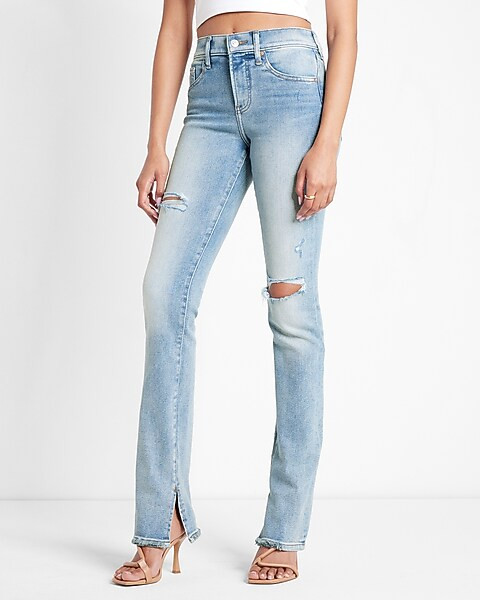 Mid Rise Light Wash Skyscraper Jeans | Express