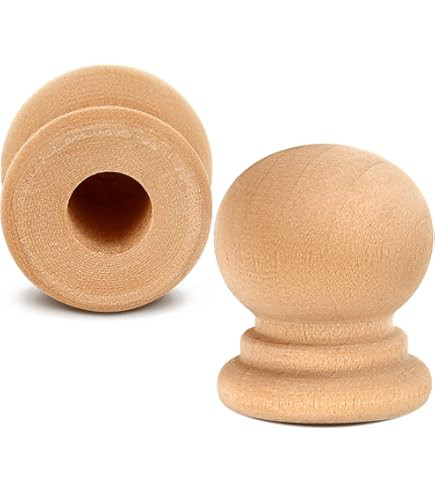 Darice 9119-29 Big Value Unfinished Wood Ball Knob, Natural, 1-1/2-Inch | Amazon (US)