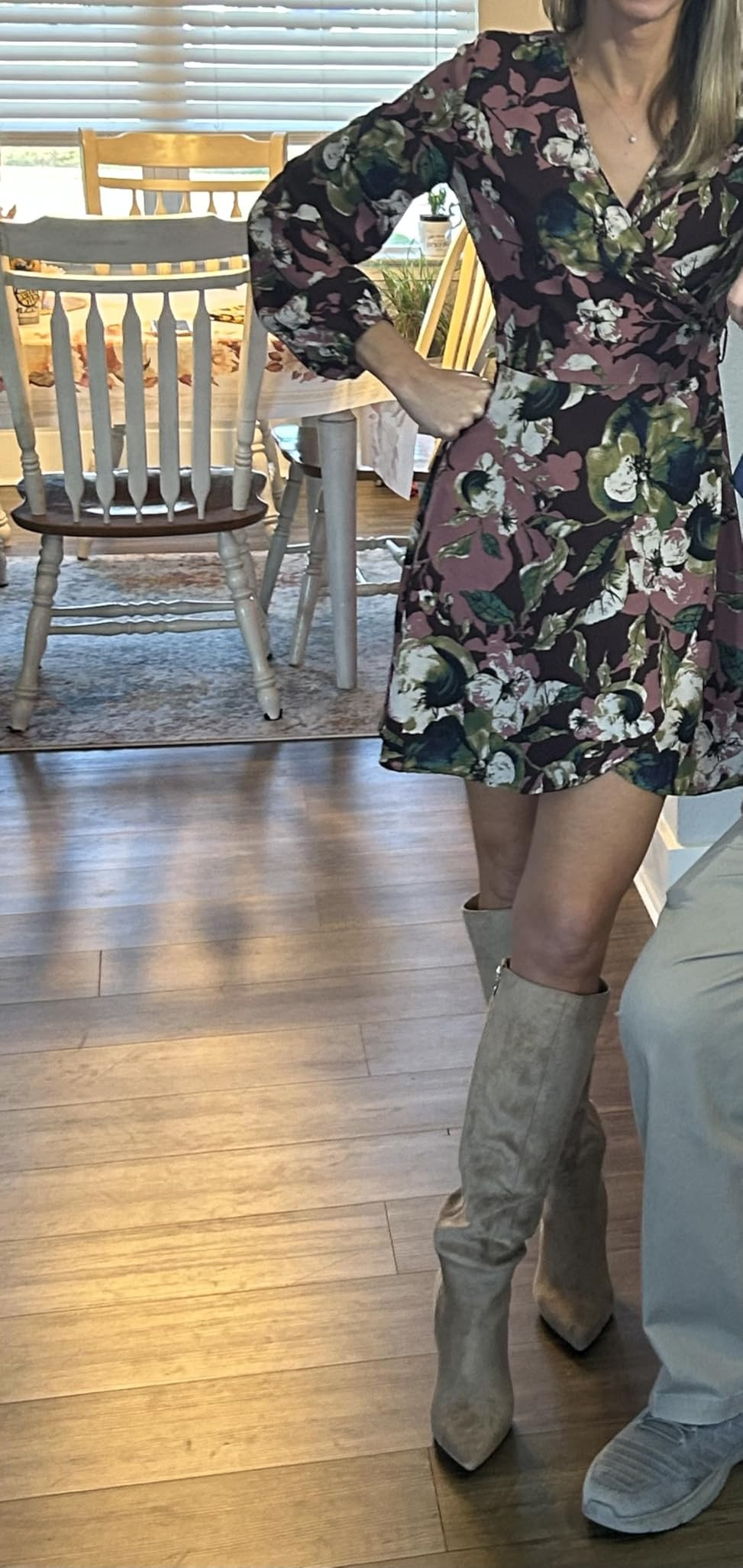 Knee High Boots Women Pointed Toe Tall Boots 3 In Stiletto High Heel Long Boots Side Zipper Dress... | Amazon (US)