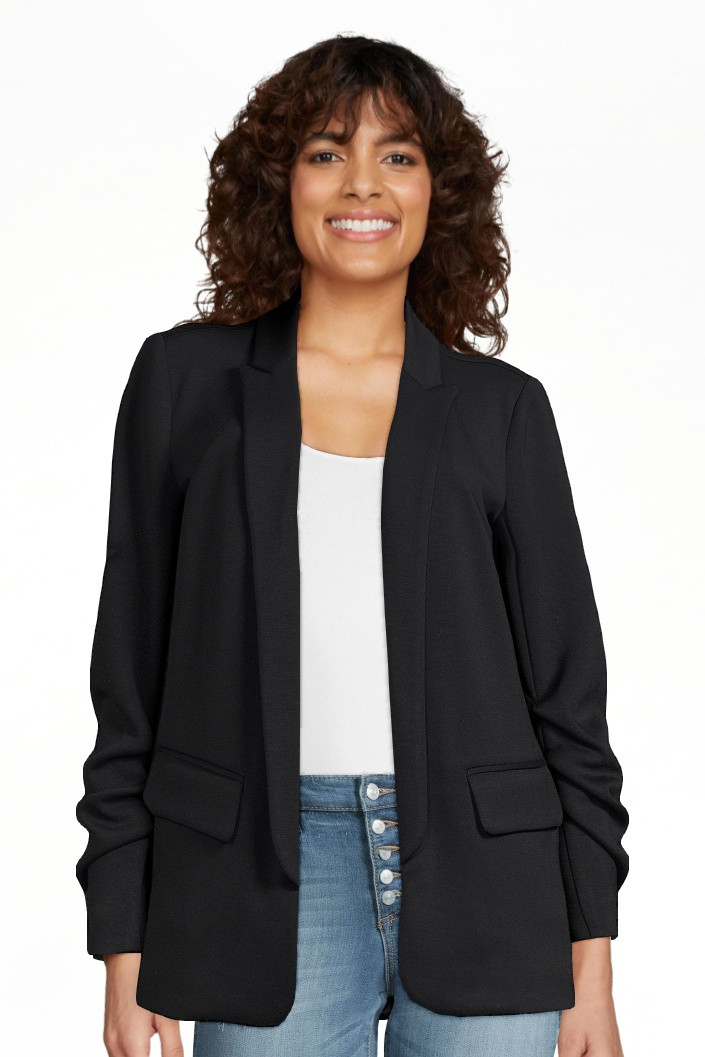 Scoop Women's Scuba Blazer with Scrunch Sleeves, Sizes XS-XXXL | Walmart (US)