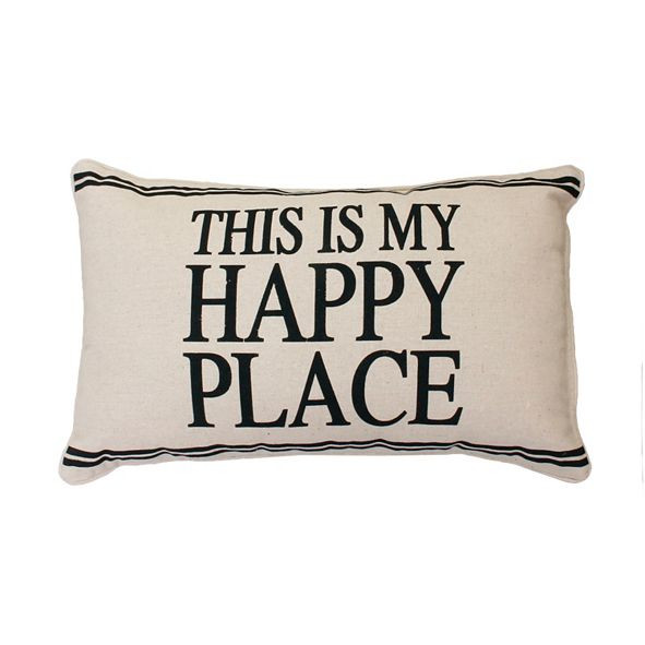 DNU - Polyester Fill Tricia This Is My Happy Place Pillow, 12" x 20" | Macys (US)
