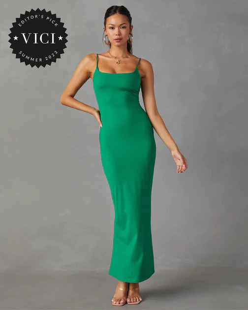 Make An Entrance Bodycon Maxi Dress - Green | VICI