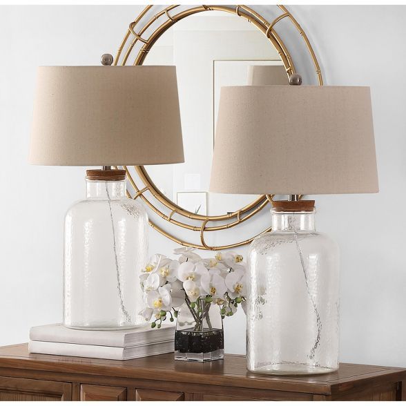 Caden Glass Table Lamp  (Set of 2) - Clear - Safavieh | Target