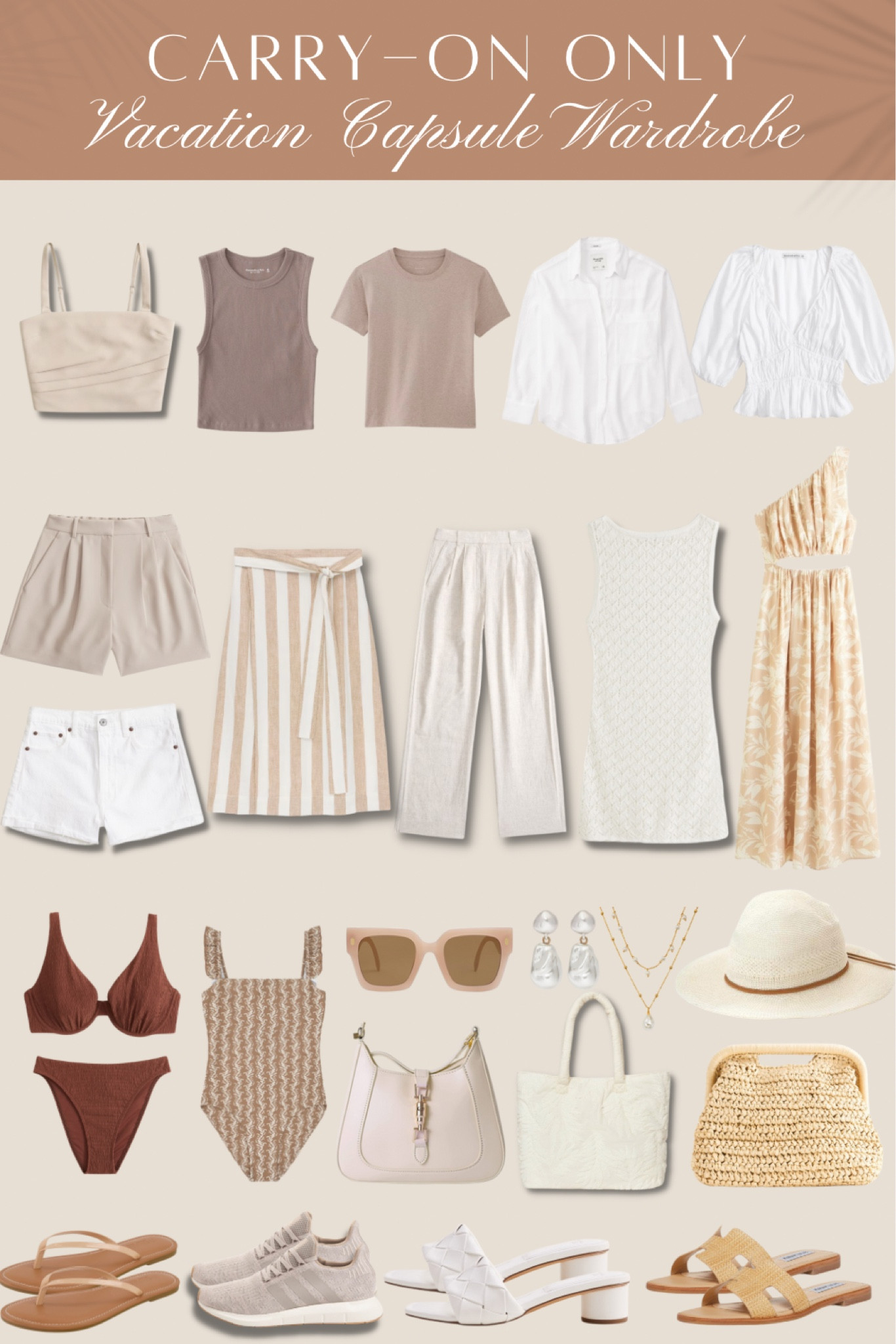 Carry On Only Vacation Capsule Wardrobe 

#LTKtravel #LTKswim #LTKshoecrush