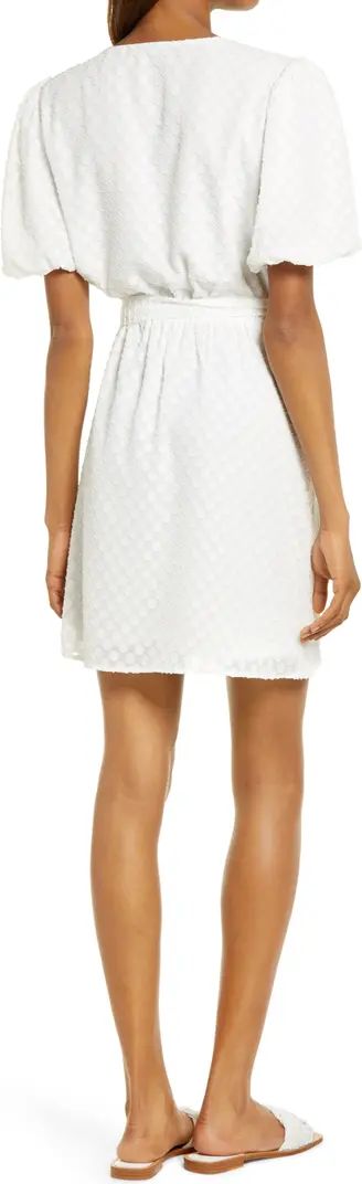 Dot Jacquard Faux Wrap Dress | Nordstrom